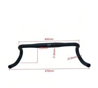 Manubrio a goccia in lega nera 31,8 mm morsetto 400 mm larghezza 460 mm crash te