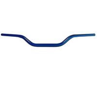 Manubrio Accossato Blu per Honda CRF 450, Piega Alta, in alluminio, diametro 28,5 mm