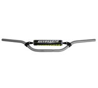 Manubrio Accossato in alluminio anodizzato Argento con Traversino+Paracolpi per Ktm EXC Chassis del 2001 (CC 250) Altezza Media