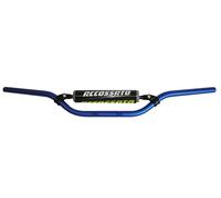 Manubrio Accossato in alluminio anodizzato Blu con Traversino+Paracolpi per Kawasaki KLX dal 1997 al 2003 (CC 300) Altezza Media