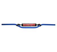 Manubrio accossato made in italia d.22, aprilia tuareg rally 125 cc (1989-1994), colore blu e paracolpi arancio (sh5a)