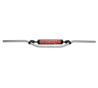 Manubrio accossato made in italia d.22, betamotor super trial 240 cc (-), colore argento e paracolpi blu (sh4b)