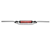 Manubrio accossato made in italia d.22, derby senza sm 4t 125 cc (2004-2007), colore argento e paracolpi blu (sh4b)