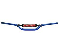 MANUBRIO ACCOSSATO MADE IN ITALY MX-ENDURO D.22, KTM>EXC/EGS 125 cc (>-2001),COLORE BLU, CON TRAVERSINO E PARACOLPI ARANCIO (SH5A)