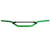 Manubrio Accossato Verde con Traversino per Ducati Scrambler, Piega Alta, in alluminio, diametro 22 mm