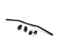Manubrio Alluminio Moto,Manubrio Largo 7/8 '' Universal Rizoma Manubrio in Alluminio Alluminio Moto Volante anodizing Moto Manubrio Bar 22mm per MT07 Mt 09 ER6N Cafe(Black Kits)