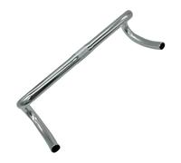 Manubrio Bici da Corsa Curvo, Componente Professionale Ciclismo, in Alluminio Leggero, per Strada e Gravel- Argento Brillante