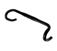 Manubrio curvo in lega di alluminio per bici da strada con stampaggio integrato CNC sabbiato e resistente alla ruggine (nero, 31,8 mm x 420 mm)