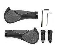 Manubrio da mountain bike da 22,2 mm con corno, bloccaggio bilaterale in gomma, manopole in gomma, accessorio per bicicletta