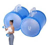 Manubrio d'acqua, 'acqua per tetti, 2 da viaggio d'acqua riempiti 5 kg - Allenatore muscolare regolabile portatile per allenamento di base per donne uomini principianti riabilitazione