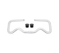 Manubrio ergonomico Butterfly 490 mm per bici pieghevole (argento) | Lega di alluminio, leggera e resistente, larghezza 490 mm, diametro morsetto 22,2 mm, finitura nera