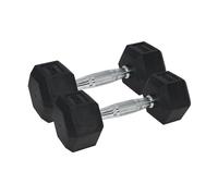 Manubrio esagonale rivestito di gomma UFE Pro Nero 2x10 kg