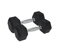 Manubrio esagonale rivestito di gomma UFE Pro Noir 2x15 kg