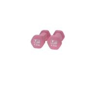 Manubrio esagonale rivestito di neoprene UFE (x2) Rosa 2x0,5 kg