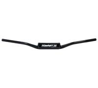 Manubrio Fatbar All Spazzolato CR Basso Ø 28,6 mm Nero Opaco + Mousse Quadrata