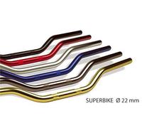 MANUBRIO IN ALLUMINIO 22MM SUPER COLORE NERO - VECCHIO CODICE MCL103S