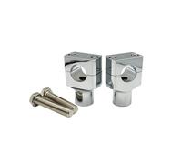 Manubrio Montante Morsetto rialzo manubrio 7/8" 1" motociclett alluminio nero/cromato per Springer per Bobber per Chopper 22 mm 25 Riser Manubrio Moto