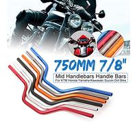 Manubrio Moto Universale Drop Drag Bar 7/8 Pollici 22 Mm Multicolore(Black)