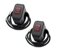 Manubrio Motociclo Interruttore Interruttore Manubrio Moto | 1/2 ON/OFF modifica controllo fari e clacson accessorio pulsante 12V(2pcs Red)