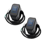 Manubrio Motociclo Interruttore Interruttore Manubrio Moto | 1/2 ON/OFF modifica controllo fari e clacson accessorio pulsante 12V(2pcs Blue)