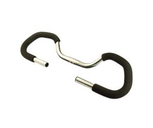 Manubrio MTB/città multiposizione farfalla in alluminio d25.4 argento l610mm al