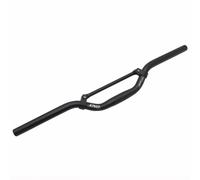 Manubrio MTB semirialzato in alluminio con barra di rinforzo argento 25,4mm alte