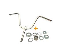 MANUBRIO NUDO CROMATO + SERIE STERZO COMPLETA PIAGGIO CIAO C7 PX P PXV PV SC