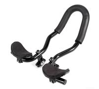 Manubrio per bici da strada e mountain bike in lega di alluminio per uso triathlon, compatibile con Aero e Tri Bar, include cuscino in spugna rimovibile