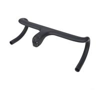 Manubrio per bici da strada in fibra di carbonio, barra Aero-Drop T800 con supporto per computer integrato, design ergonomico per ciclismo, compatibile con Garmin Brytons Cateyes (100 x 400 mm)