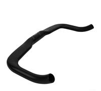 Manubrio per bici da strada in lega di alluminio, 31,8 mm x 400 mm, nero opaco, ergonomico, leggero, con estensione T4, trattata termicamente, sollievo dalla fatica, 280 g, resistente alla ruggine per