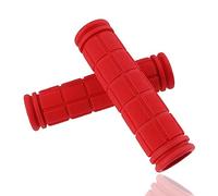 Manubrio per Bici in Gomma Morbida Antiscivolo Ergonomico per MTB Mountain Bike (Rosso con x 1 paio)