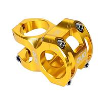 Manubrio per bicicletta da 35 mm in lega di alluminio CNC, ultra leggero, cavo e corto, per la maggior parte delle biciclette, bici da strada, MTB, BMX, Fixie Gear, ciclismo (oro)