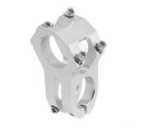 Manubrio per bicicletta in lega, 31,8 mm x 45 mm, leggero e regolabile, estensore per manubrio MTB, stelo corto, componenti per mountain bike e ciclismo su strada (argento)