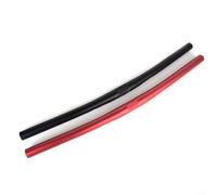 Manubrio per bicicletta MTB, diametro medio 25,4 mm, design dritto, in lega 6061, per ciclismo, lunghezza 540 mm, 580 mm, nero e rosso (nero 580 mm)