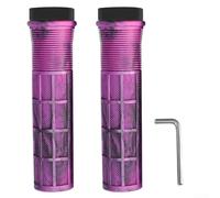 Manubrio per bicicletta robusto e leggero con caratteristiche di ventilazione, ideale per biciclette pieghevoli da 19 mm (viola)