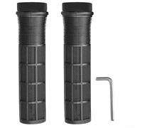 Manubrio per bicicletta robusto e leggero con caratteristiche di ventilazione, ideale per biciclette pieghevoli da 19 mm (nero)