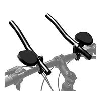 Manubrio per bracciolo per bicicletta, 2 pezzi clip per bracciolo per manubrio per bici, barra per bracciolo per ciclismo in lega di alluminio con morbidi gomiti in spugna staccabili
