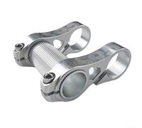 Manubrio pieghevole regolabile per bici 412 e P8, design a doppio riser, adatto per manubri da 25,4 mm, stelo in lega di alluminio lavorato a CNC (argento)