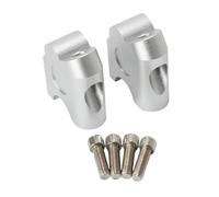 Manubrio Riser 1 Set Universale Da 22 Mm 7/8" Per Manubrio Da Moto Morsetto Montaggio Per Manubrio Per Bmw Ecc. Rialzante(D'argento)