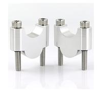 Manubrio Riser Clamp Per Fantic Per Caballero 125 500 2018-2024 Montaggio Moto Fat Bar Riser 1 1/8 "28mm Riser Manubrio Riser Manubrio Moto(Silver Riser 30mm)