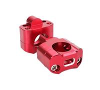 Manubrio Riser Manubrio Adatto per maggior parte motociclette adattatore montaggio a morsetto manubrio Fat Bar ricavato pieno CNC 22 mm 28 Montante Manubrio(Red)
