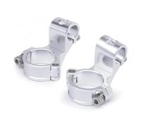 Manubrio Riser Morsetto 37 41 43 45 48 50 51 MILLIMETRI Moto Clip On On Forcella Riser 1.5 "Manubrio Clip-On Universale 7/8" Manubrio 22 Mm(Siver Riser 48MM)