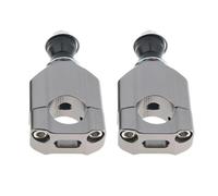 Manubrio Riser Morsetto Morsetto Riser Per Montaggio Su Manubrio Universale Per Moto Da 1 1/8 "28 Mm(Silver)