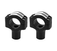 Manubrio Riser Morsetto Per Dyna Per Softail Per Touring Per Sportster Morsetto Manubrio 1.25'' Kit Montaggio Barra Rialzata Regolabile 4 Bulloni Moto Manubrio Risers(Black+Chrome)