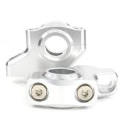 Manubrio Riser Morsetto Per ER-5 1997-2001 2002 2003 2004 2005 2006 Riser Manubrio Con Offset 22 Mm 7/8 "Riser Estensione Supporto Rialzato Spostato Indietro Moto Manubrio Risers(Gloss Silver)