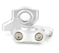 Manubrio Riser Morsetto Per ER-5 1997-2001 2002 2003 2004 2005 2006 Riser Manubrio Con Offset 22 Mm 7/8 "Riser Estensione Supporto Rialzato Spostato Indietro(Matte Silver)