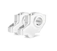 Manubrio Riser Morsetto Per ER-6N Per ER650 Per Zephyr Per W650 Per EJ650 22 Mm 7/8 "Riser Manubrio Moto Estensione Riser Spostato Indietro Moto Manubrio Risers(Matte Silver)