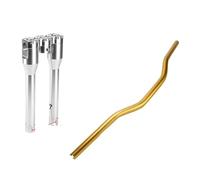 Manubrio Riser Riser Manubrio Moto Da 28 Mm Per Softail Per Low Per Rider S ST Per Street Bob Fat Bob Per Breakout Fat Boy Per FXDRS 2018-up Rialzante(10 inch Silver Gold)