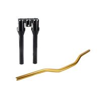 Manubrio Riser Riser Manubrio Moto Da 28 Mm Per Softail Per Low Per Rider S ST Per Street Bob Fat Bob Per Breakout Fat Boy Per FXDRS 2018-up Rialzante(10 inch Black Gold)