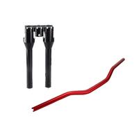 Manubrio Riser Riser Manubrio Moto Da 28 Mm Per Softail Per Low Per Rider S ST Per Street Bob Fat Bob Per Breakout Fat Boy Per FXDRS 2018-up Rialzante(10 inch Black Red)